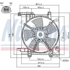 Ventola, raffreddamento motore NISSENS 85493