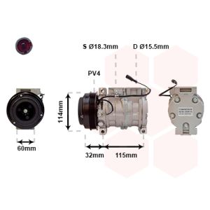 Compressor, ar condicionado VAN WEZEL 5200K110