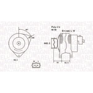 Driefasige generator MAGNETI MARELLI 063731317010