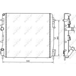 Radiador, refrigeración de motor NRF 58316