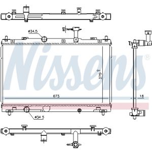 Radiador, refrigeración de motor NISSENS 606736