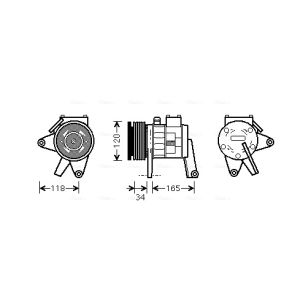 Klimakompressor AVA COOLING CRAK063