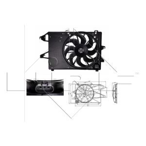 Ventilador, arrefecimento do motor NRF 47004