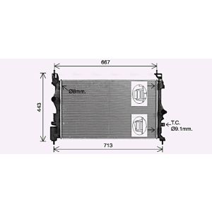 Radiateur moteur AVA COOLING OL2700