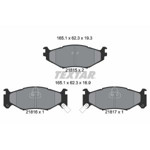Bremsbelagsatz TEXTAR 2181501, Vorne
