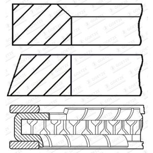 Jeu de segments de piston GOETZE 08-447200-00