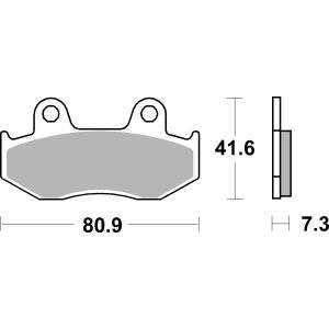 Bremsbelagsatz, ohne Straßenzulassung BREMBO 07HO1505