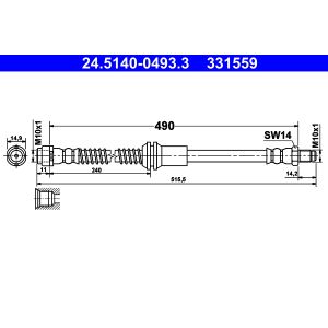 Jarruletku ATE 24.5140-0493.3