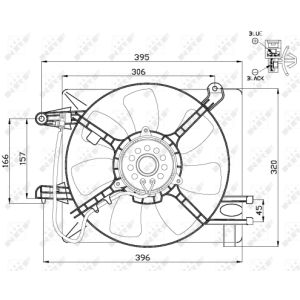 Ventilador, refrigeración del motor NRF 47486