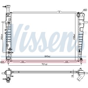 Kühler, Motorkühlung NISSENS 675015