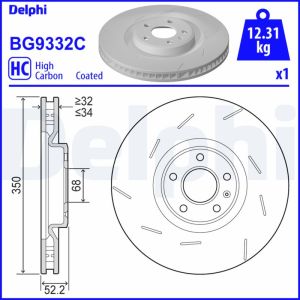 Bromsskiva DELPHI BG9332C