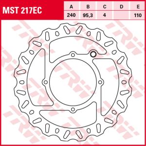 Disco de travão TRW MST217EC, 1 Peça