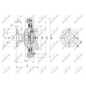 Embrague, ventilador de radiador NRF 49621