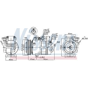 Compressor, airconditioner NISSENS 890685