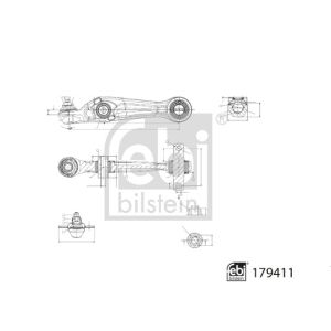 Querlenker, Radaufhängung FEBI BILSTEIN 179411 Vorderachse, links, rechts, vorne