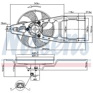 Ventola, raffreddamento motore NISSENS 85134