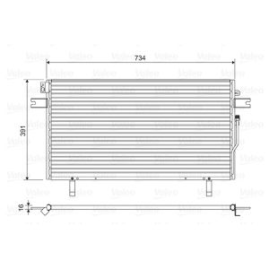 Condensator, airconditioning VALEO 814489