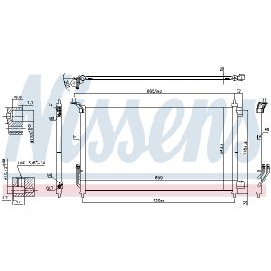 Condensator, airconditioning NISSENS 940557