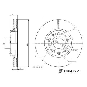 Jarrulevy BLUE PRINT ADBP430255