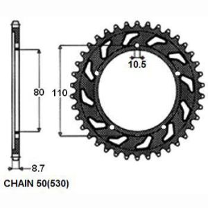 Tandwiel achter SUNSTAR SUNR1-5326-43