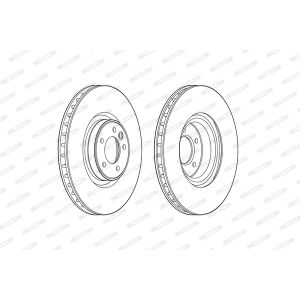 Bremsscheibe FERODO DDF2601C-1 vorne, belüftet, 1 Stück