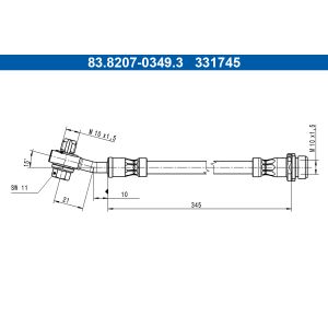 Bremsschlauch ATE 83.8207-0349.3