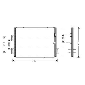 Condensador, sistema de ar condicionado AVA COOLING TO5277