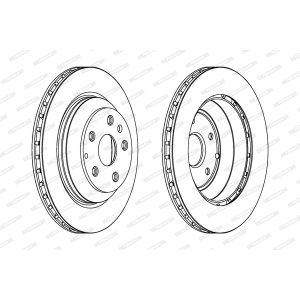 Remschijf FERODO DDF1855C-1 terug, geventileerd, 1 stuk