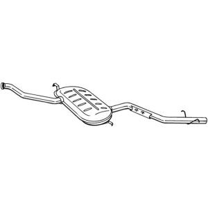 Geluiddemper achteraan BOSAL 290-517