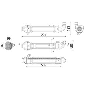 Radiateur, recirculation des gaz d'échappement BEHR ****** MAHLE CE 45 000P