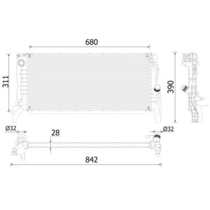 Arrefecedor do motor MAHLE CR 2311 000P