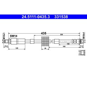 Flexible de frein ATE 24.5111-0435.3