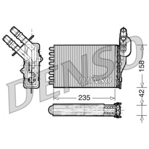 Wärmetauscher, Innenraumheizung DENSO DRR23001