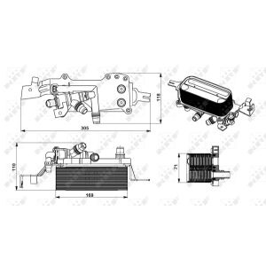 Radiatore olio, cambio automatico EASY FIT NRF 31749