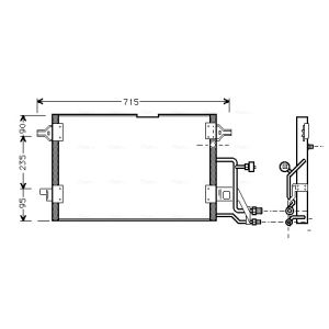 Condensador, sistema de ar condicionado AVA COOLING AI5116 AVA