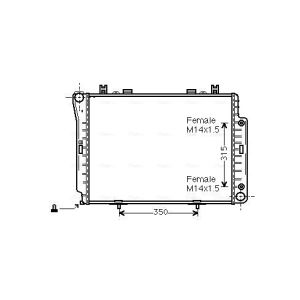 Raffreddatore motore AVA COOLING MSA2144