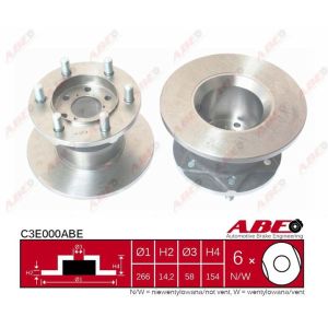 Disque de frein ABE C3E000ABE, 1 pièce