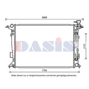 Arrefecedor do motor AKS DASIS 560087N