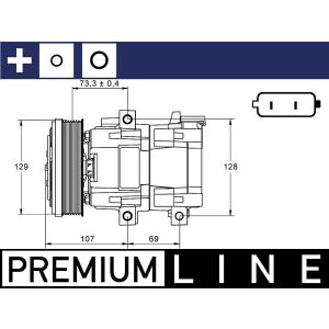 Compressor, ar condicionado MAHLE ACP 855 000P