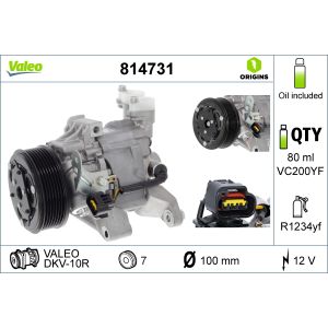 Compressor, ar condicionado VALEO 814731