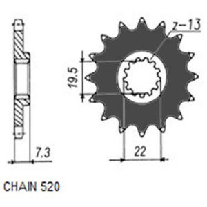 Couronne moto arrière SUNSTAR SUNF324-15