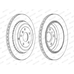 Bremsscheiben FERODO DDF1531C hinten, belüftet, 2 Stück