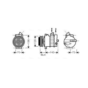 Compressor, ar condicionado AVA COOLING MSAK437