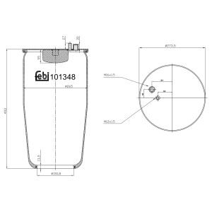 Soufflet de suspension, suspension pneumatique FEBI BILSTEIN 101348