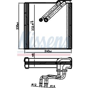 Evaporador, aire acondicionado NISSENS NIS 92371