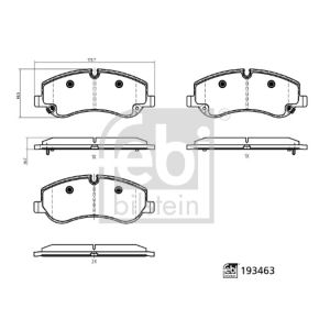Conjunto de pastilhas de travão FEBI BILSTEIN 193463