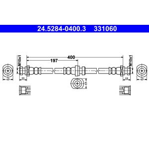 Flexible de frein ATE 24.5284-0400.3