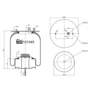 Fuelle de resorte, suspensión neumática FEBI BILSTEIN 101345