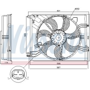 Ventilador, refrigeración de motor NISSENS 85948