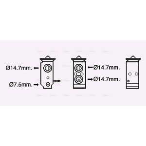 Ventil Klimaanlage AVA COOLING HY1579 AVA